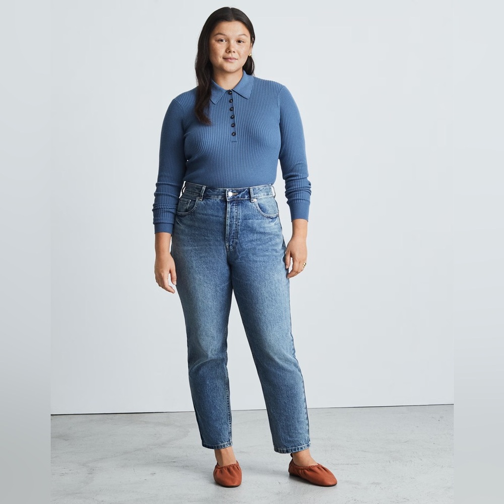 Everlane The Curvy '90s Cheeky Straight Jean Organic‎ Cotton size 31 Regular